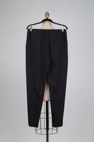 Pantalon noir à taille élastique bouclée (S/M)