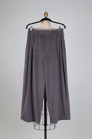 Pantalon ballon en corduroy gris souris (S)