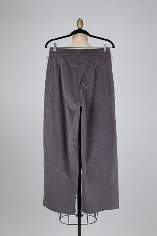 Pantalon ballon en corduroy gris souris (S)