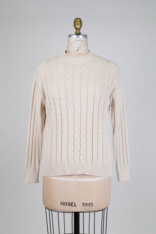 Chandail en tricot torsadé beige (XS-S-M-L)