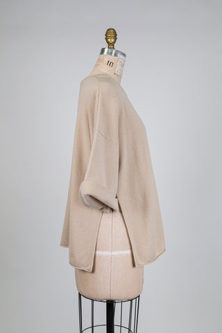 Chandail en laine oversized sésame (S)