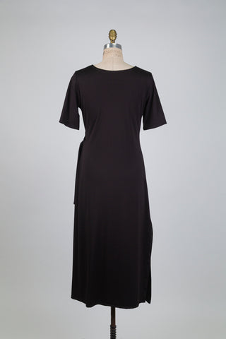 Robe noire à noeud drapé (XS-M-L)