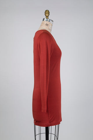 Tunique ajustée terra cotta (M)