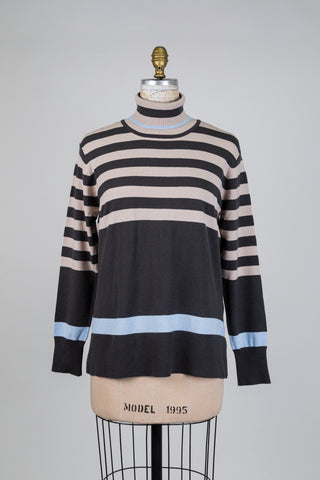 Chandail col roulé à rayures multi (XL+XXL)