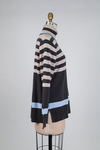 Multi-striped turtleneck sweater (XL+XXL)