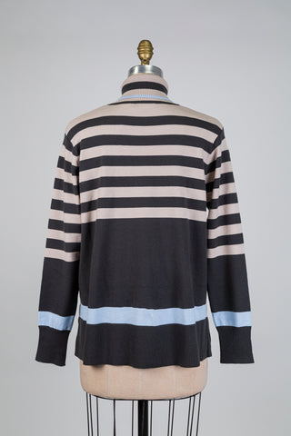 Multi-striped turtleneck sweater (XL+XXL)