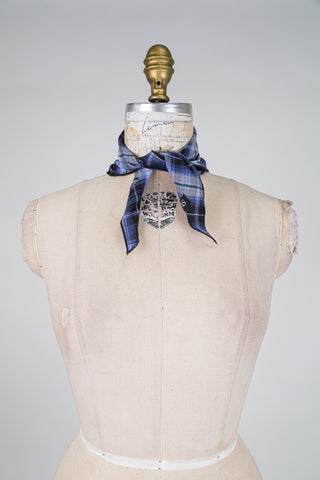 Foulard DANDY tartan bleu