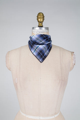 Foulard DANDY tartan bleu