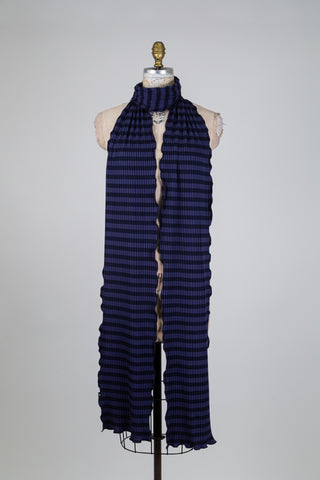 Navy blue striped scarf (XXL)