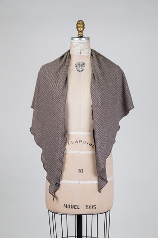 Châle taupe brillant or rose