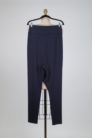 Pantalon sarouel effet portefeuille marine (XS à L)