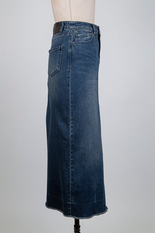 Jupe en denim à ourlet frangé (4-8-10-12)