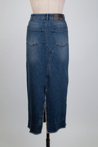 Jupe en denim à ourlet frangé (4-8-10-12)