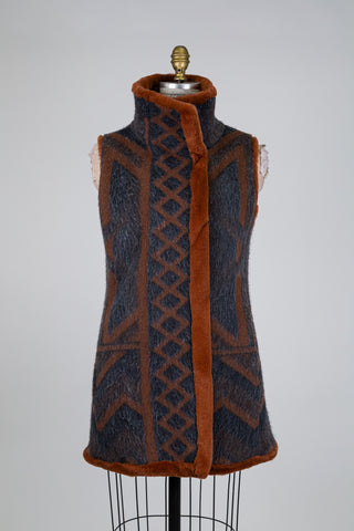 Veste noblesse réversible gris et brun roux (6)