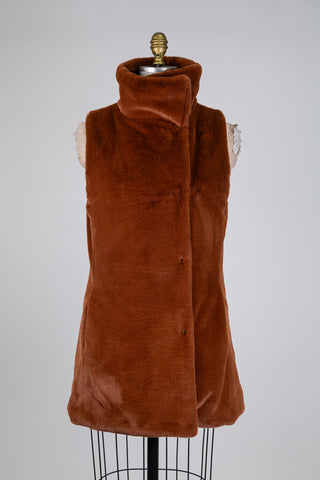 Reversible noble jacket, grey and reddish-brown (6)