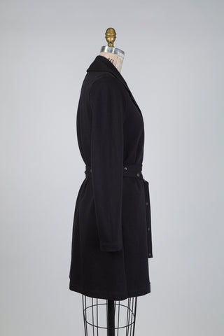 Blazer noir à ceinture "snap" (XS)