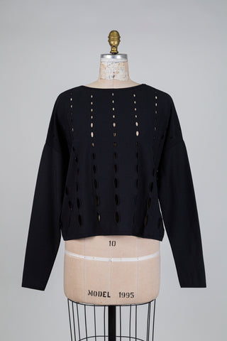 Chandail noir gouttes de lumière (TU)