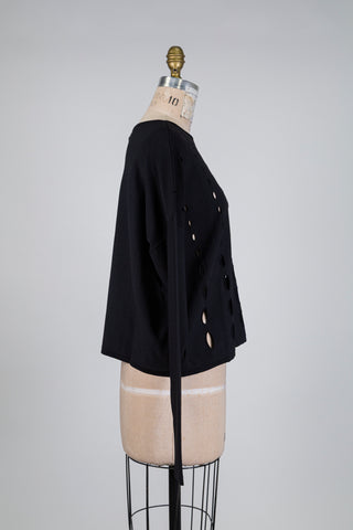 Chandail noir gouttes de lumière (TU)