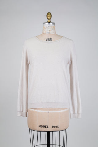 Soft cream-colored sweater with a shimmer (6)