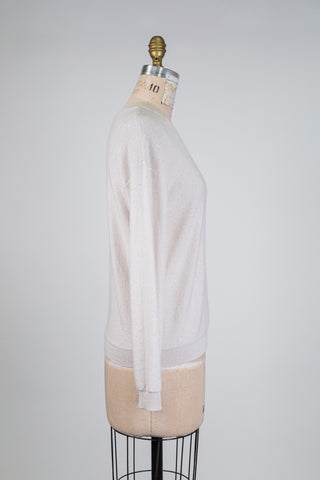 Soft cream-colored sweater with a shimmer (6)