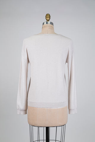 Soft cream-colored sweater with a shimmer (6)
