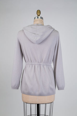 Lilac cashmere jacket with hood (6)