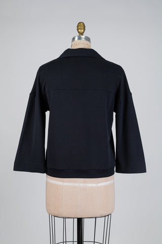 Chandail noir à liseré scintillant (6)