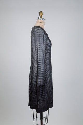 Robe grise imprimé serpent à col twist (4/6)