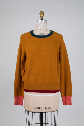 Chandail en tricot ocre (S)