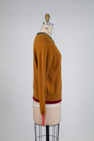 Chandail en tricot ocre (S)