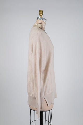 Diamond pattern silk insert sweater (6)