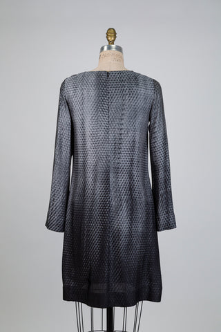 Robe grise imprimé serpent à col twist (4/6)