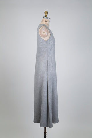 Robe grise à fil argenté (6)