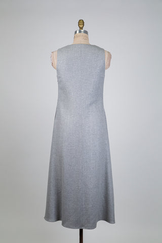 Robe grise à fil argenté (6)