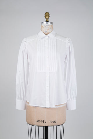 Chemisier plissé blanc façon maestro (6)