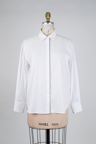 Chemisier blanc en coton à ligne bijoux (6)