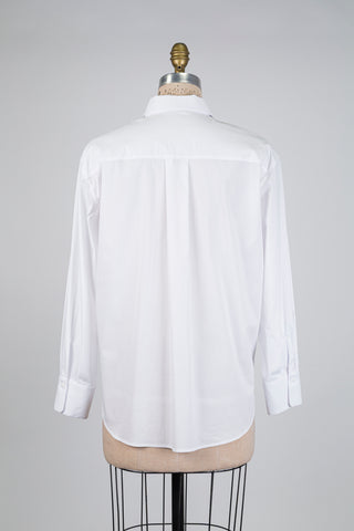 Chemisier blanc en coton à ligne bijoux (6)