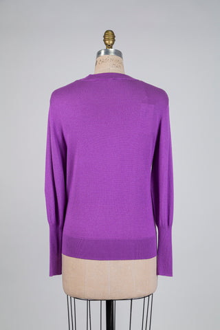 Chandail douceur soie-cachemire violet clair (6)