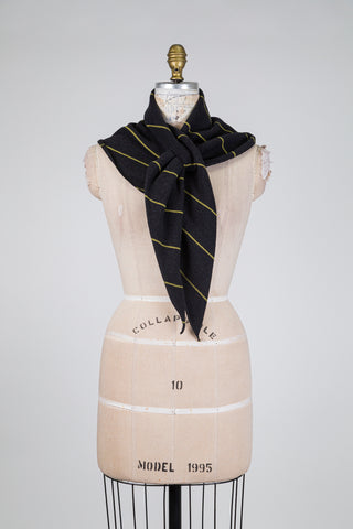 Foulard triangle anthracite et vert de Neirami (TU)