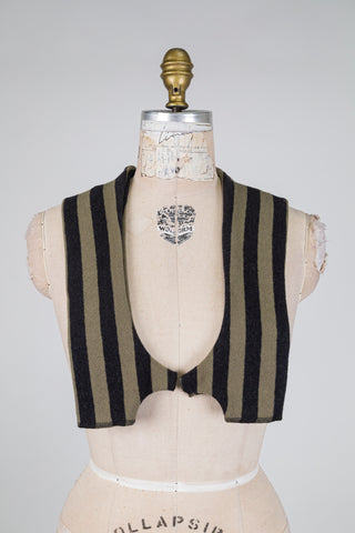 Manchons à rayures vert et noir (TU)