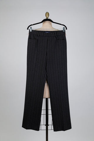 Pantalon noir à rayures argentées (6)