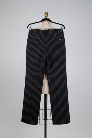 Pantalon noir à rayures argentées (6)