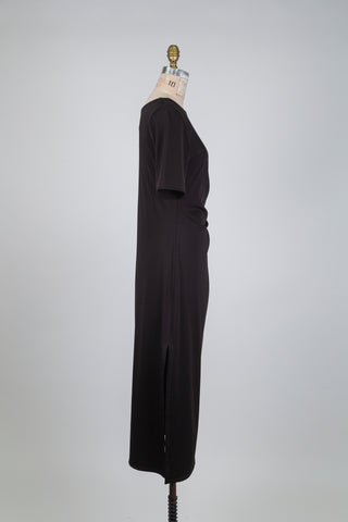 Robe noire à noeud drapé (XS-M-L)