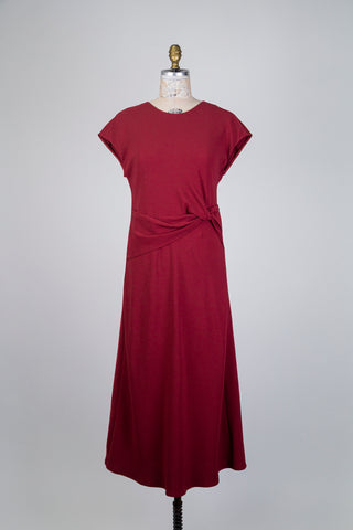 Robe bordeaux à détail drapé (6 à 10)