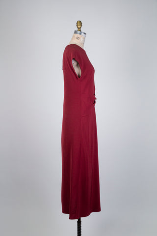 Robe bordeaux à détail drapé (6 à 10)