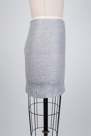 Jupe en tricot gris perle scintillant (4)