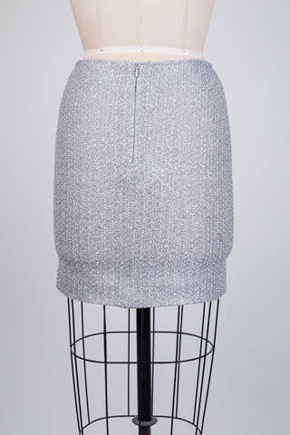 Jupe en tricot gris perle scintillant (4)