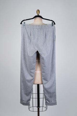 Pantalon tailleur gris chiné façon jogger (8)