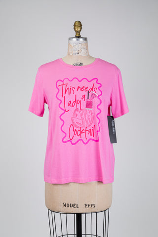 Pink Embroidered Melon Cocktail T-shirt (6)