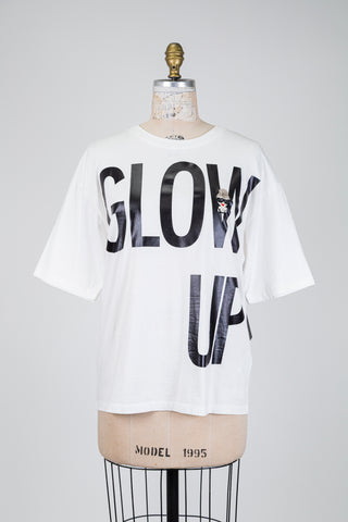 T-shirt GLOW UP oversized blanc (6)